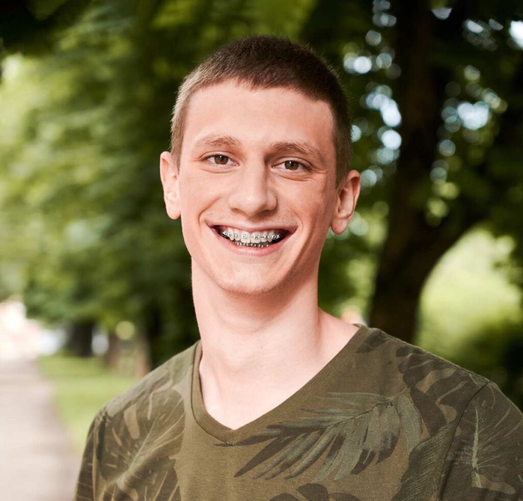 Happy Boy with Braces